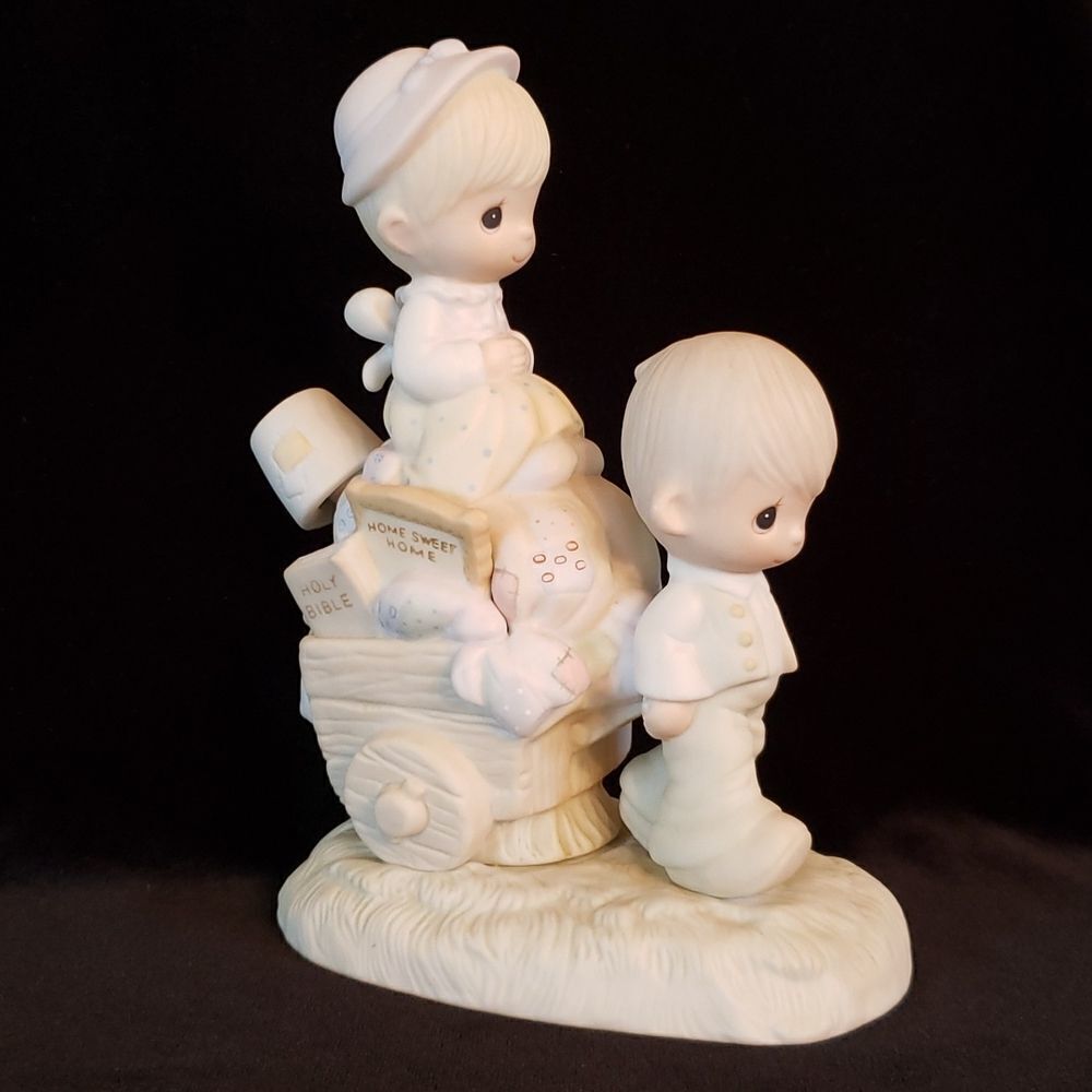 Vintage Precious Moments Porcelain Figurine 1979 "Walking By Faith" E-3117